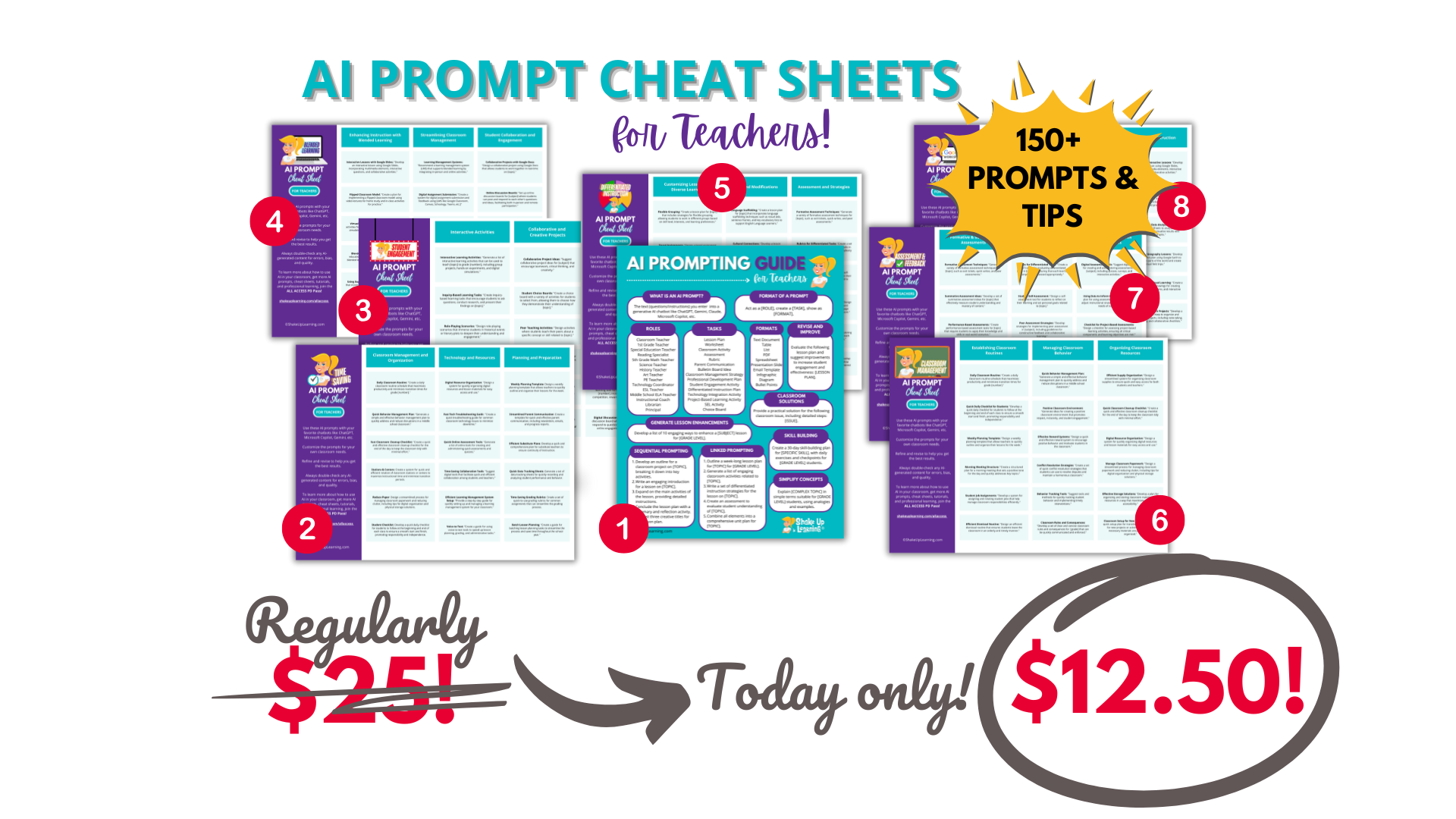AI PROMPT CHEAT SHEET BUNDLE - 50% OFF